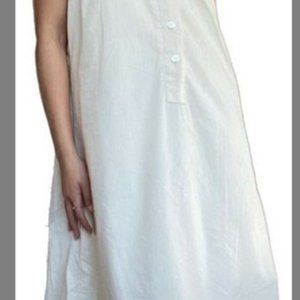 Barney’s Soft yellow gingham dress. 6 button down